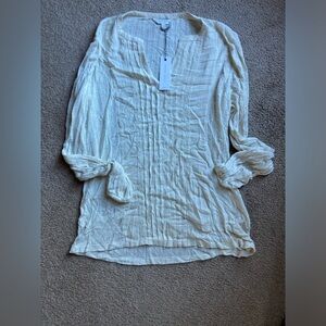 Lucky Brand Cream Textured Blouse